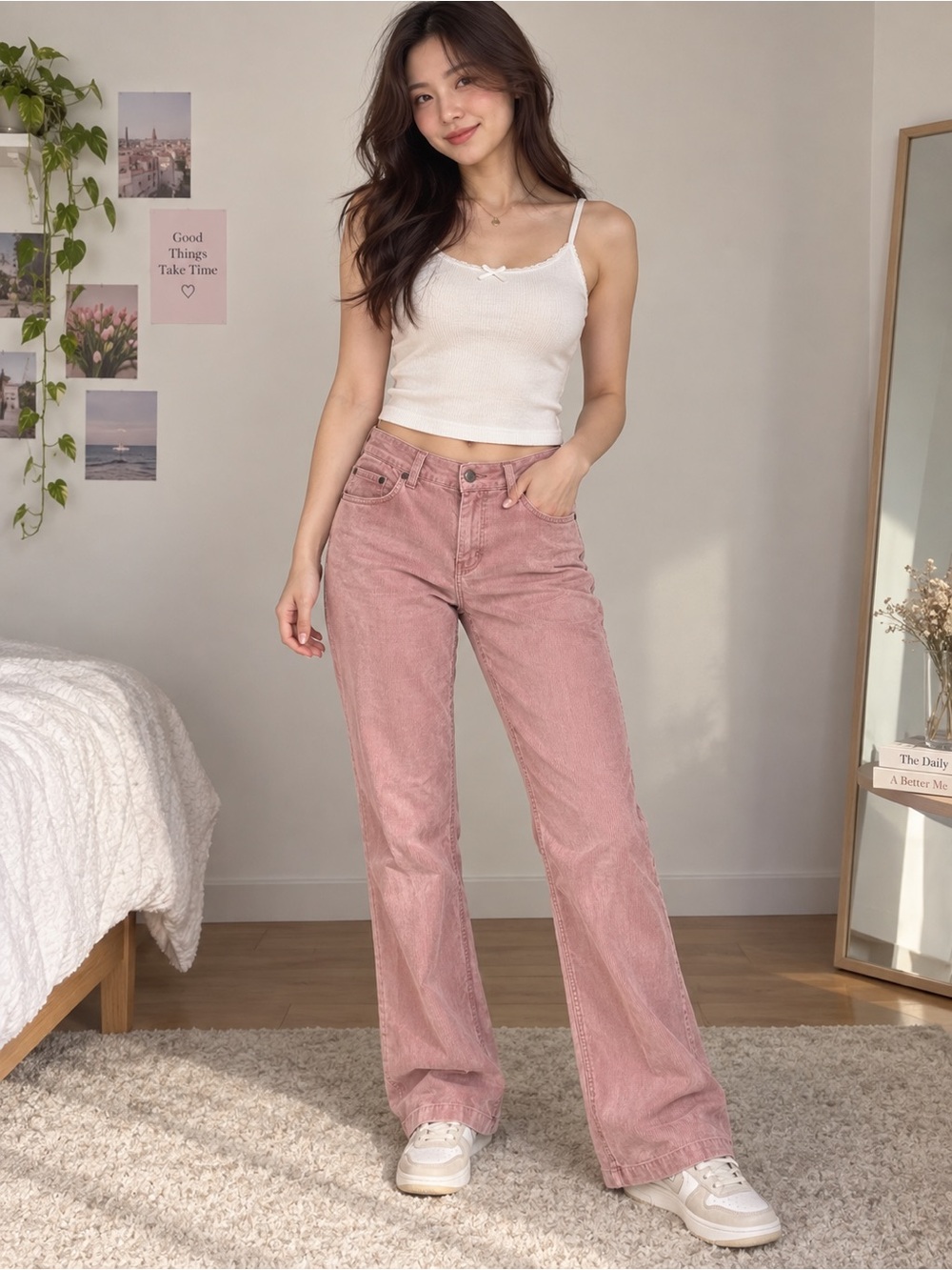 NWT Banana Republic pink corduroy pants Size 12P